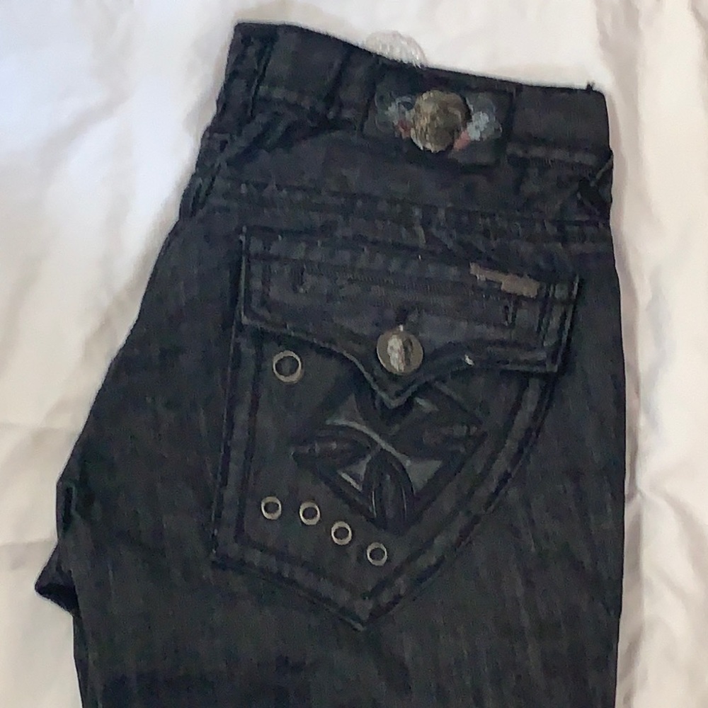 Brand New with Tags, men’s Laguna Beach black skull jeans, 32 waist